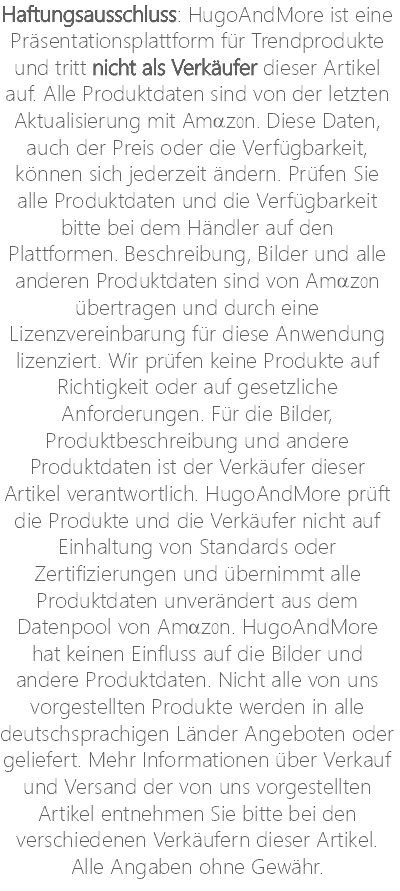 Haftungsausschluss HugoAndMore